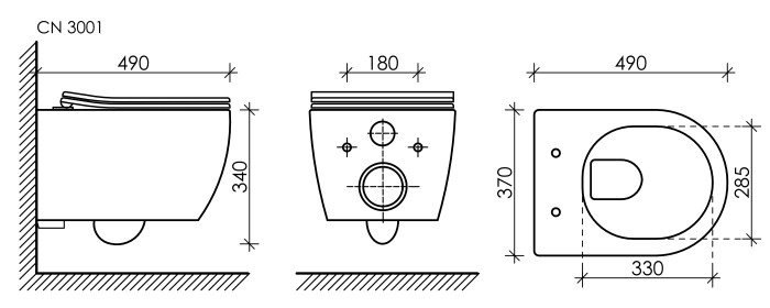 Ceramicanova подвесной унитаз с сиденьем play, cn3001 цвет: белый