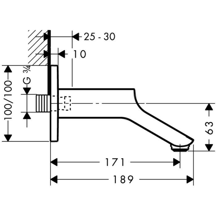 AXOR излив для ванной, Urquiola, шлифованное красное золото арт. 11430310