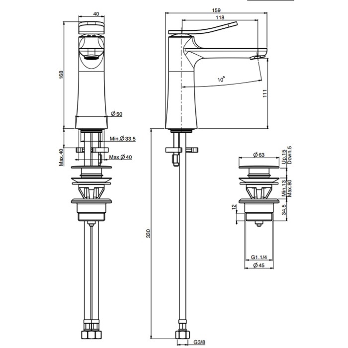 Fima Carlo Frattini смеситель на раковину, на 1 отв., flo, хром арт. f3801cr.es