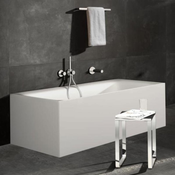 Keuco излив для ванны 152 мм, круглое основание, ixmo, черный матовый арт. 59545 370001