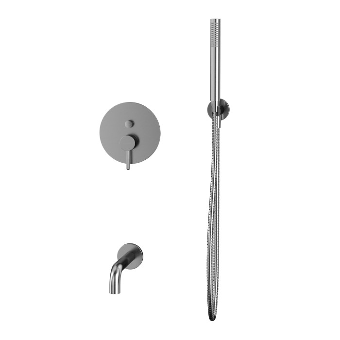 Душевая система скрытого монтажа, Whitecross Y brushed nickel, брашированный никель арт. YSET06NIB