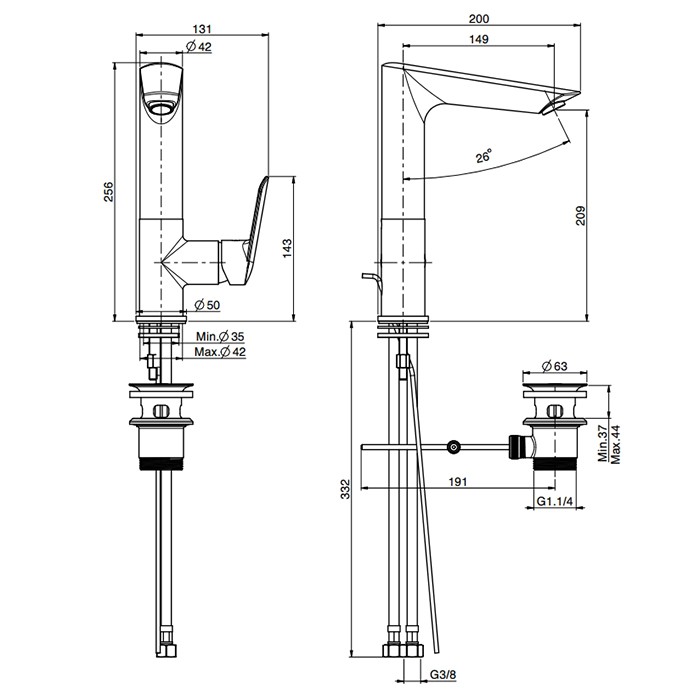 Fima Carlo Frattini cмеситель для раковины, 1 отв., с донным клапаном, spot, хром арт. f3011fcr.2