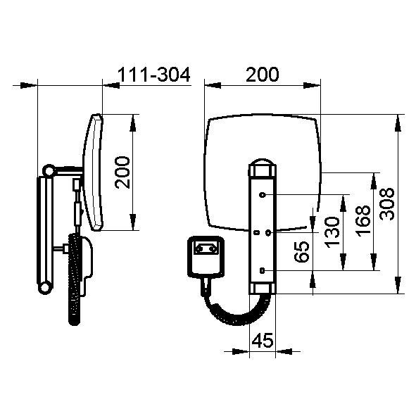 Keuco косметическое зеркало с подсветкой, ilook move, хром арт. 17613 019001