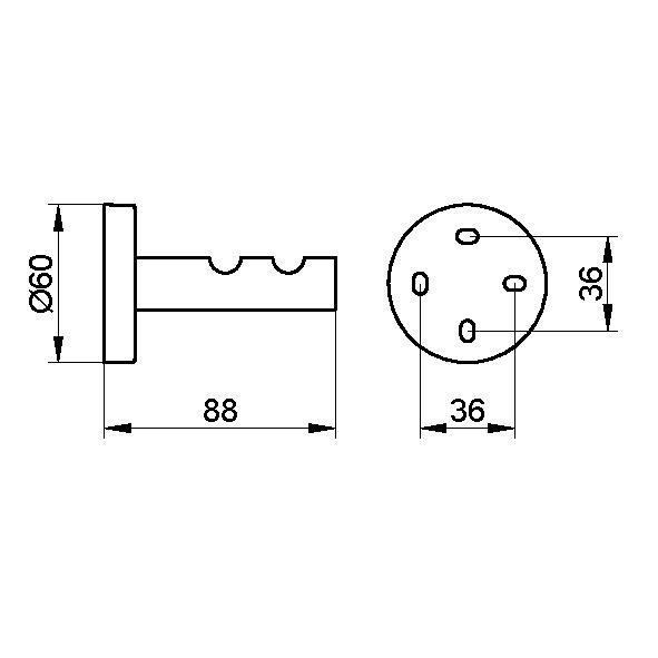 Keuco крючок для полотенца, edition 90, хром арт. 19015 010000