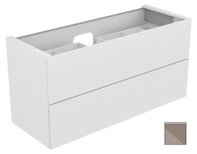 Keuco тумба подвесная под раковину с двумя выдвижными фронтами, с внутренней светодиодной подсветкой, edition 11, трюфель арт. 31362 140100