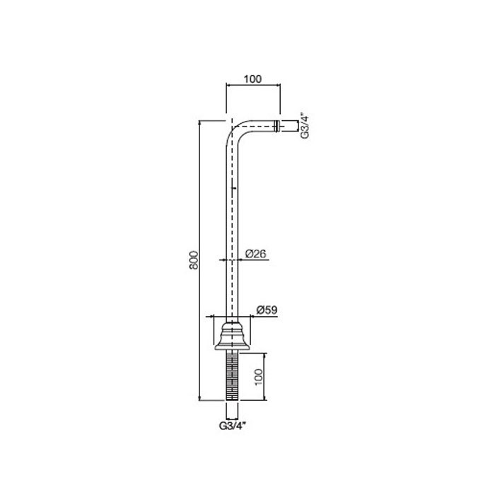 Fima Carlo Frattini комплект труб для монтажа смесителя из пола wellness, хром арт. f2251cr