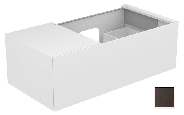 Keuco тумба подвесная под раковину справа с одним выдвижным фронтом, с внутренней светодиодной подсветкой, edition 11, табачный дуб арт. 31154 850100