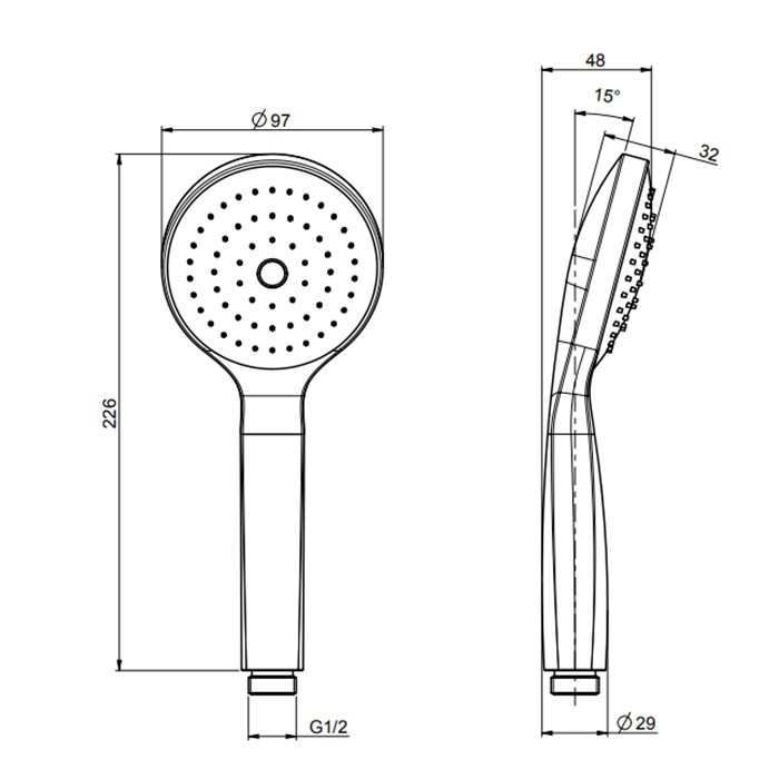 Fima Carlo Frattini ручной душ wellness, хром арт. f2598cr