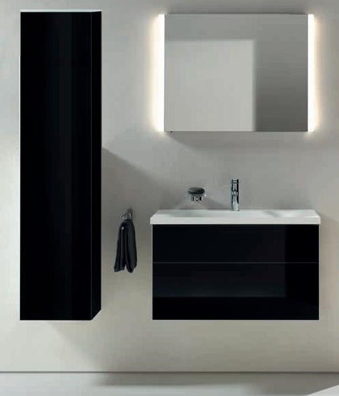 Keuco высокий шкаф-пенал, royal reflex, черный арт. 34030 570001