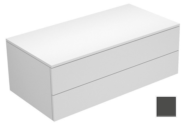 Keuco тумба боковая подвесная с двумя выдвижными фронтальными ящиками, edition 400, антрацит арт. 31752 390000