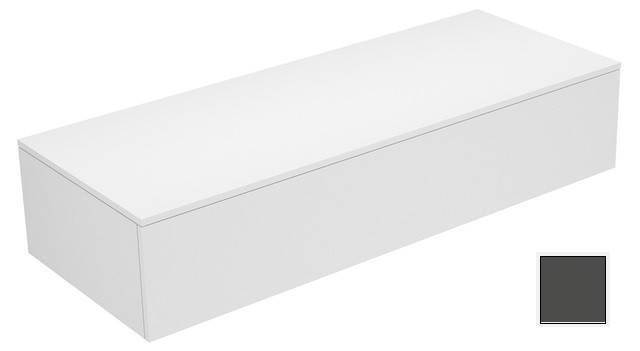 Keuco тумба боковая подвесная с одним выдвижным фронтальным ящиком антарцит, edition 400, антрацит арт. 31761 390000