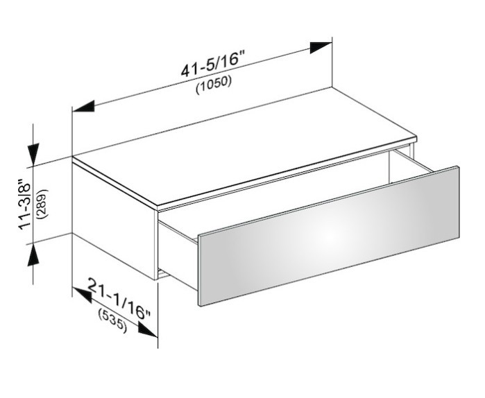 Keuco тумба боковая подвесная с одним выдвижным фронтом, edition 400, белый арт. 31751 380000