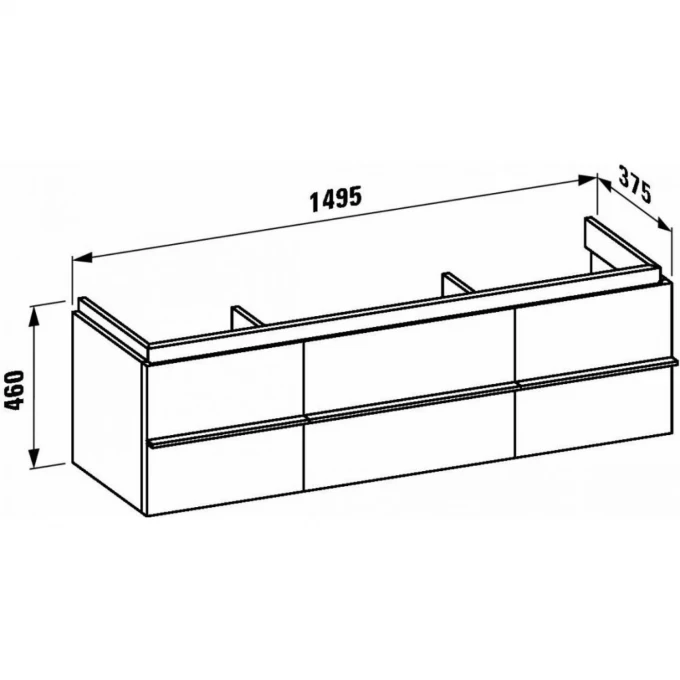 LAUFEN тумба под раковину 150x38, PALACE - 4.0135.2.075.463.1