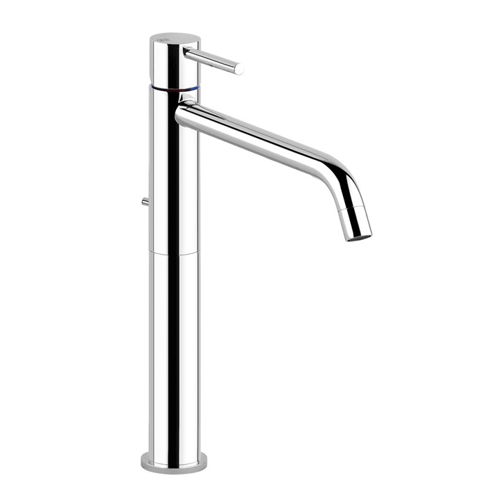 Gessi Смеситель для раковины, на 1 отв, высокий с длинным изливом, с донным клапаном, Emporio Via tortona, 18605#031 цвет: хром