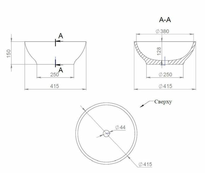 Salini раковина накладная 41,5x41,5, gloria, 1102203m цвет: матовый белый