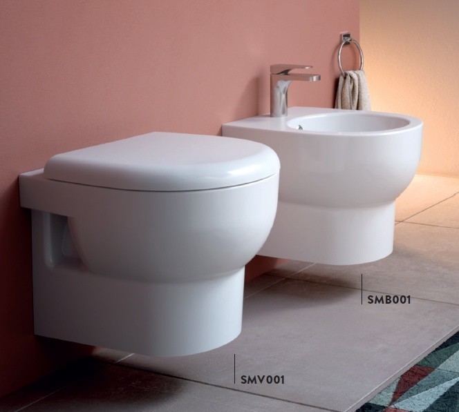 ArtCeram биде (подвесное), smb001 01 00 smarty цвет: белый глянцевый