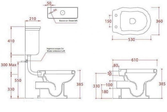 ArtCeram унитаз напольный (с бачком на короткой трубе), hev003 01 00+hec005 01 00+hea013 71 hermitage цвет: белый глянцевый
