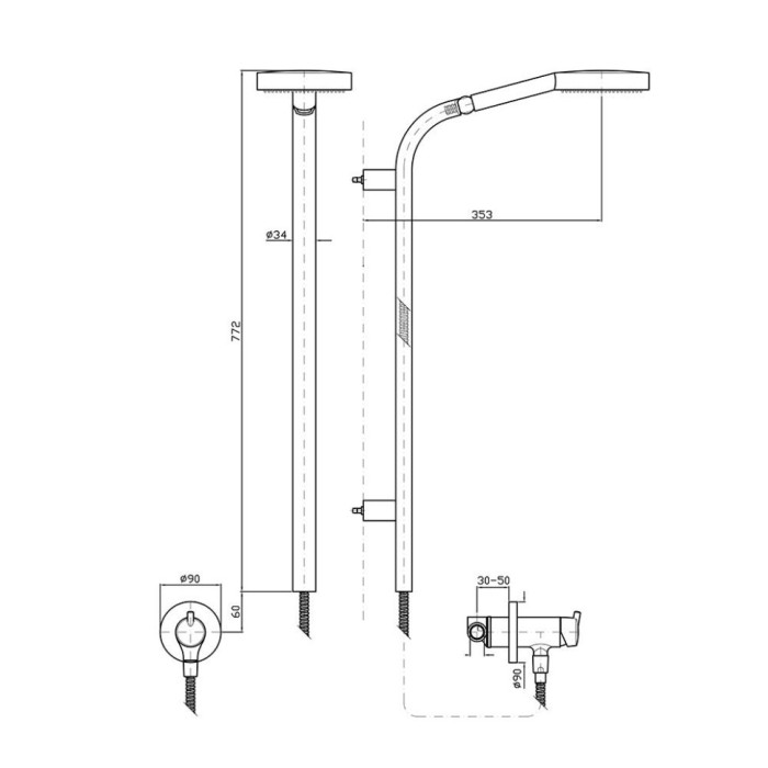 Zucchetti скрытая часть смесителя, арт. r99686