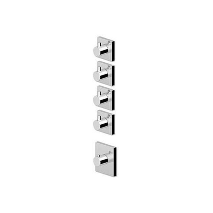 Zucchetti встроенный термостатический смеситель, 1/2”, с 4 запорными клапанами, pan, хром арт. zp8662 r97823