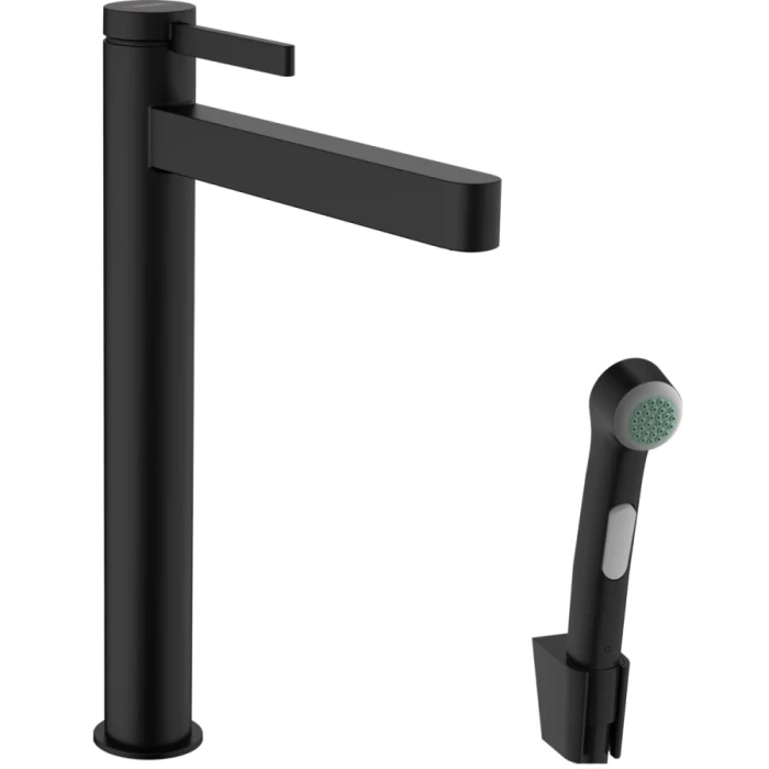 Hansgrohe смеситель для раковины с гигиеническим душем, Finoris, черный арт. 76220670