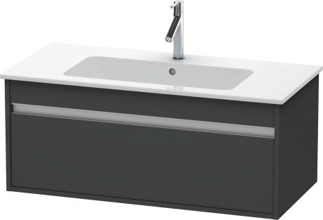 Duravit тумба подвесная под раковину с выдвижным ящиком, ketho, kt6420 4949 цвет: графит матовый