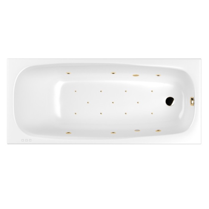 Встраиваемая ванна slim 180x80 relax, Whitecross Layla, золото арт. 0122.180080.100.RELAX.GL