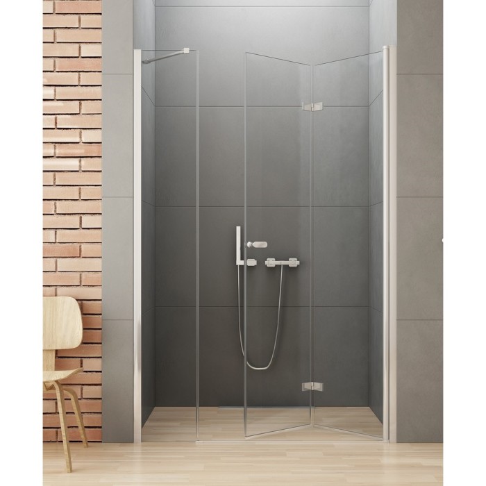 Дверь в нишу plus r 110x195, New trendy New soleo chrome, хром арт. D-0152A/D-0094B