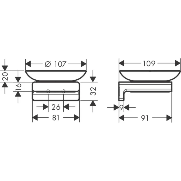 Hansgrohe мыльница, AddStoris, бронза арт. 41746140