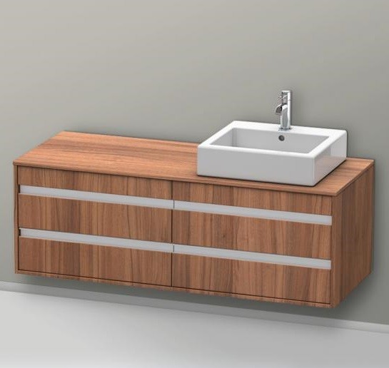 Duravit тумба подвесная под раковину с четырмя выдвижными ящиками, ketho, kt6657r7979 цвет: орех натуральный