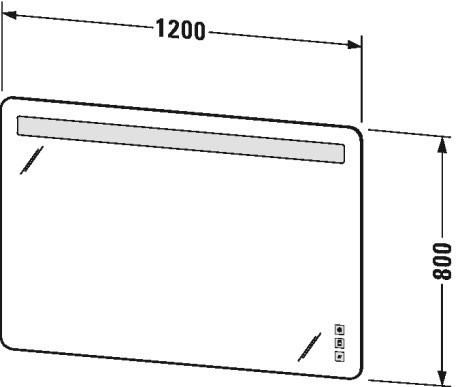 Duravit зеркало с подсветкой, luv, lu976100000