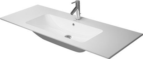 Duravit раковина подвесная 1230х49см, me by starck, 2336120000 цвет: белый