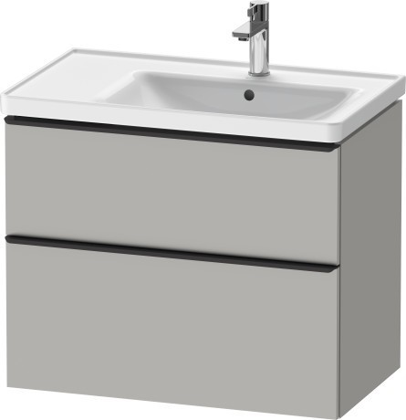 Duravit тумба подвесная под раковину 784 мм х 452 мм, d-neo, de435800707 цвет: бетонно-серый матовый