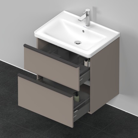Duravit тумба подвесная под раковину 634 мм х 452 мм, d-neo, de435404343 цвет: базальт матовый