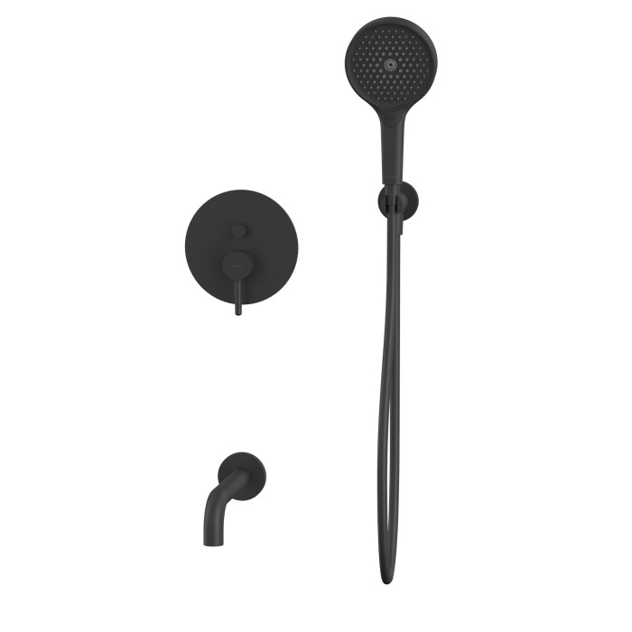 Душевая система скрытого монтажа, Whitecross Y black, черный мат арт. YSET06TOPBL