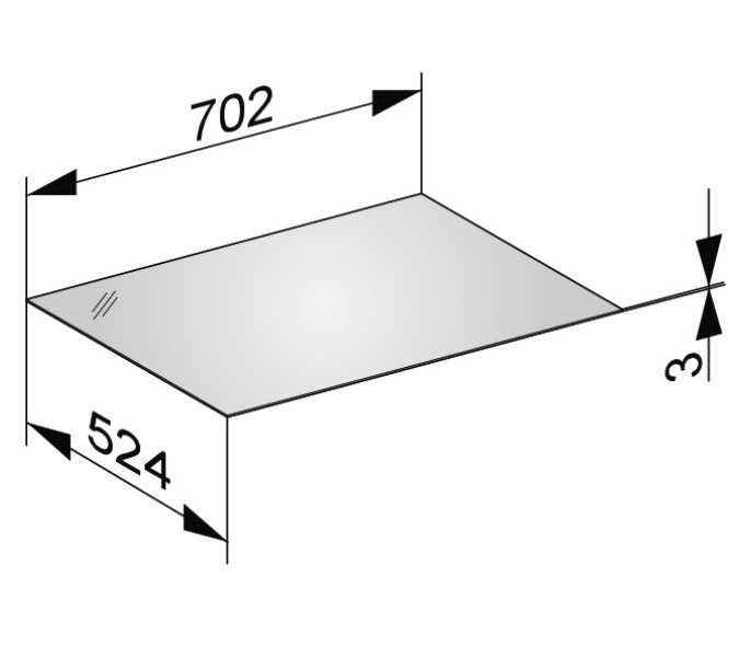 Keuco декоративная верхняя крышка из кристаллина для боковой тумбы, edition 11, арт. 31322 189000