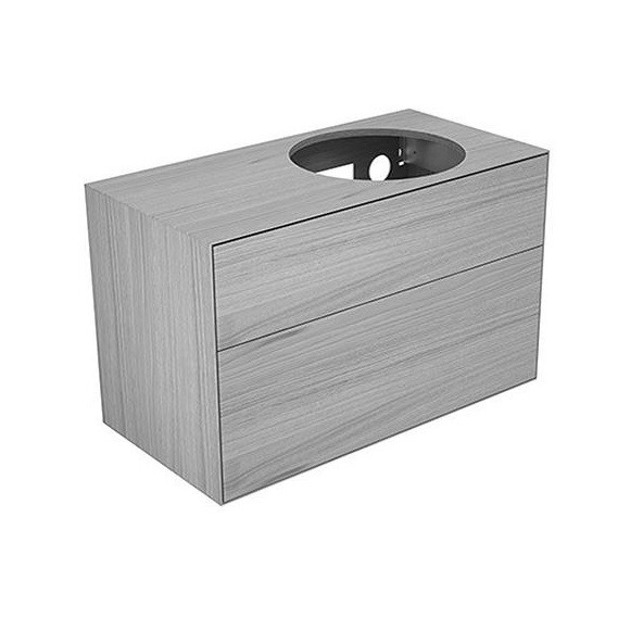 Keuco тумба под умывальник, 1050х650х535 мм отверстие справа 2 ящика фасад из венецианского дуба, edition lignatur, арт. 33371 750222