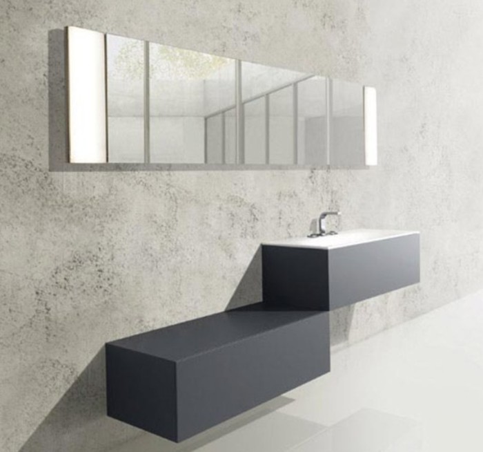 Keuco тумба подвесная под раковину с одним выдвижным фронтом, с внутренней светодиодной подсветкой, edition 11, черный арт. 31351 330100