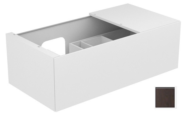Keuco тумба подвесная под раковину слева с одним выдвижным фронтом, с внутренней светодиодной подсветкой, edition 11, табачный дуб арт. 31153 850100