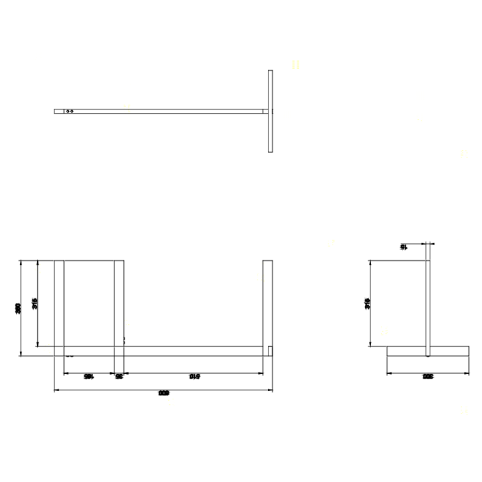 Gessi Полотенцедержатель 80см., двойной напольный, Rettangolo, 20939#031 цвет: хром
