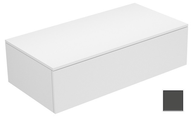 Keuco тумба боковая подвесная с одним выдвижным фронтальным ящиком антарцит, edition 400, антрацит арт. 31751 390000