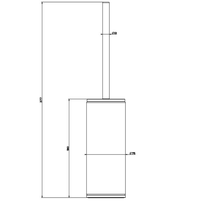 Gessi Ершик напольный, Inciso, 58544#149 цвет: finox