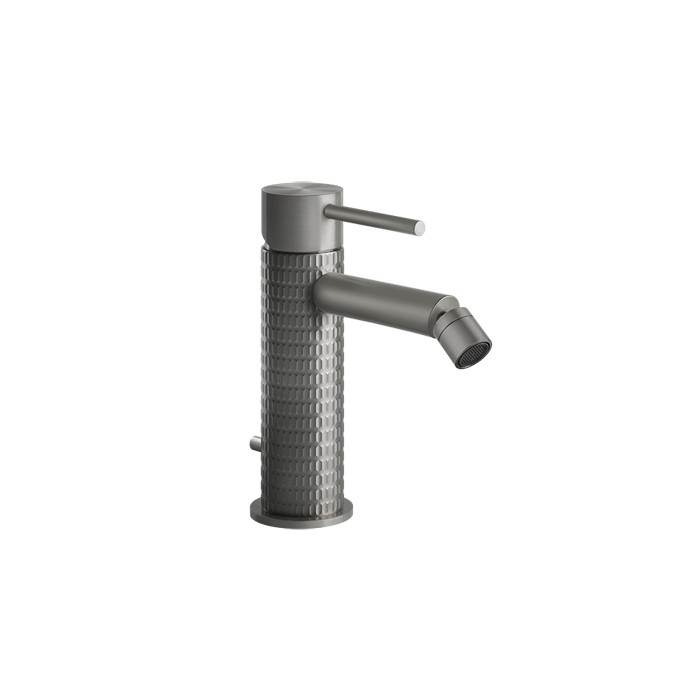Gessi Смеситель однорычажный для биде с донным клапаном, Meccanica, 54207#239 цвет: шлифованная сталь