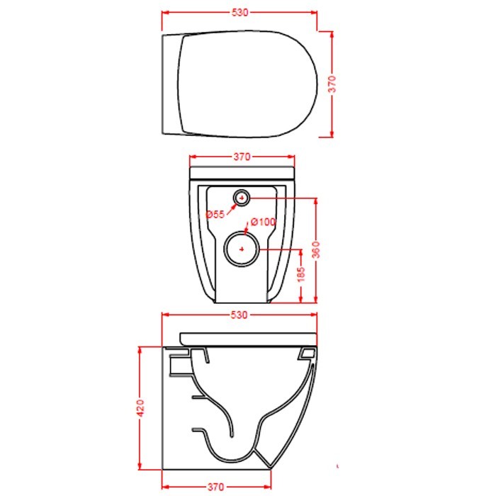 Унитаз напольный Rimless 36x52 см, sand, Art Ceram File 2.0 арт. FLV005 59 00