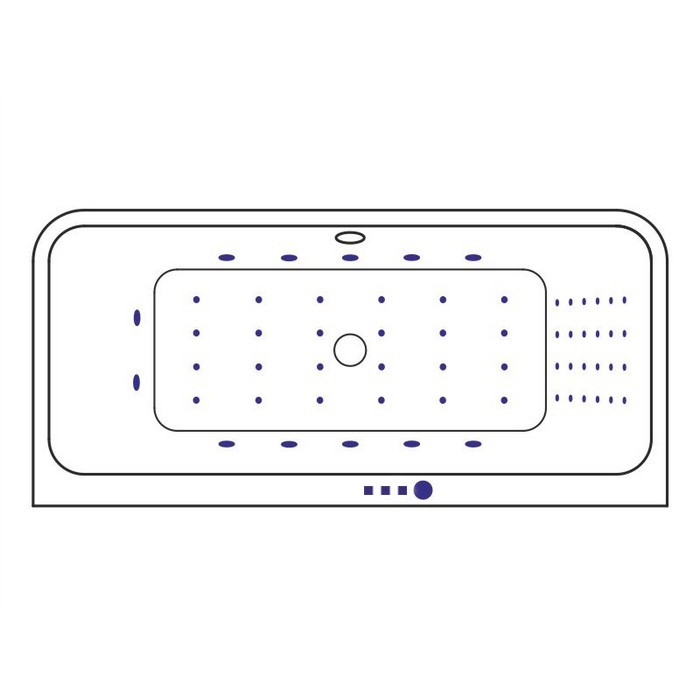 Пристенная ванна 180x85 nano, Excellent Arana, хром арт. WAEX.ARA18.NANO.CR
