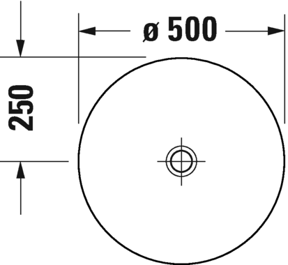 Duravit раковина встраиваемая круглая d500 мм, без площадки под смеситель, без перелива, white tulip, 2365500070 цвет: белый