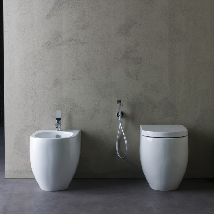 Bossini однорычажный смеситель для биде 169 мм, с донным клапаном, apice-r, черный арт. e89601.073