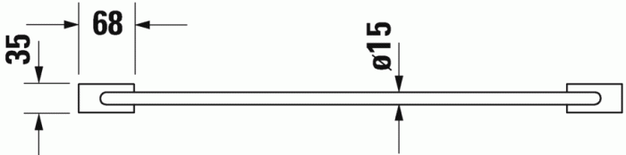 Duravit держатель для полотенца, karree, 0099591000 цвет: хром