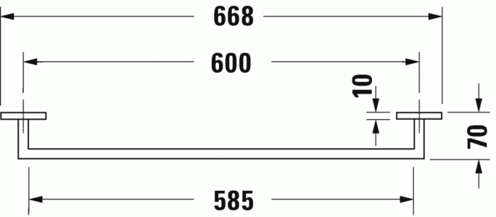 Duravit держатель для полотенца, karree, 0099591000 цвет: хром