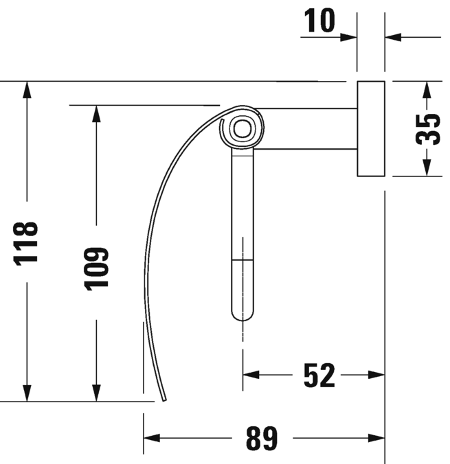 Duravit держатель туалетной бумаги, karree, 0099551000 цвет: хром