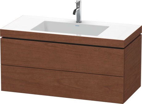 Duravit тумба подвесная с раковиной, l-cube, lc6928t1313 цвет: орех американский